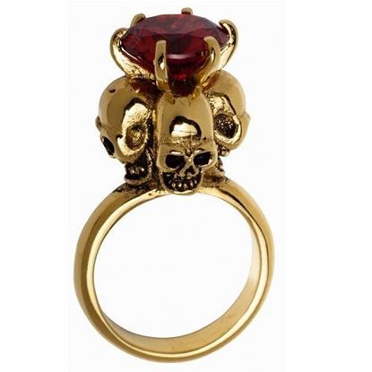 Picture of Four Skulls Ring (Red)