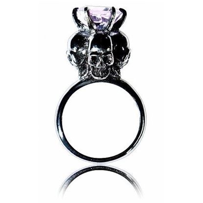 Picture of Four Skulls Ring (Purple Amethyst)